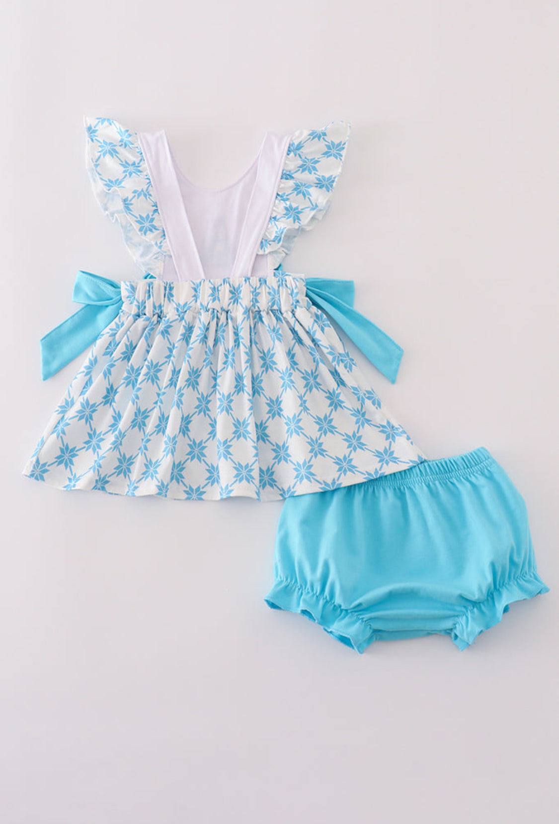 Blue Character Embroidery Girl’s Bloomer Set