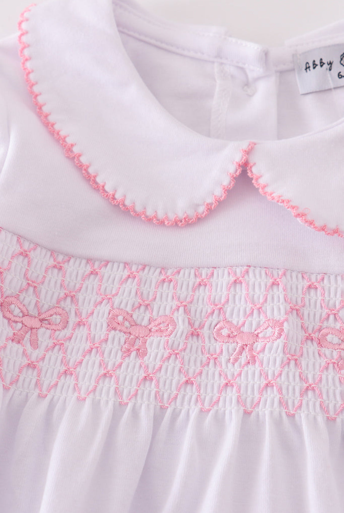 Pink Bow Smocked Girl’s Bloomer Set