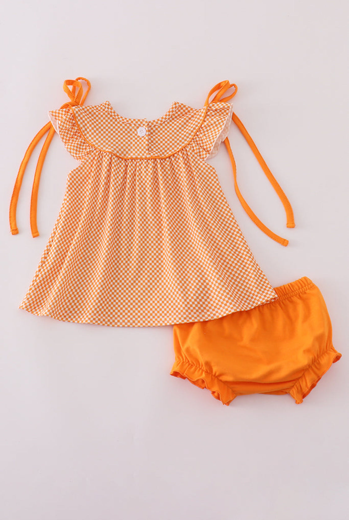 Orange Tennessee Go Vols Embroidery Girl’s Bloomer Set
