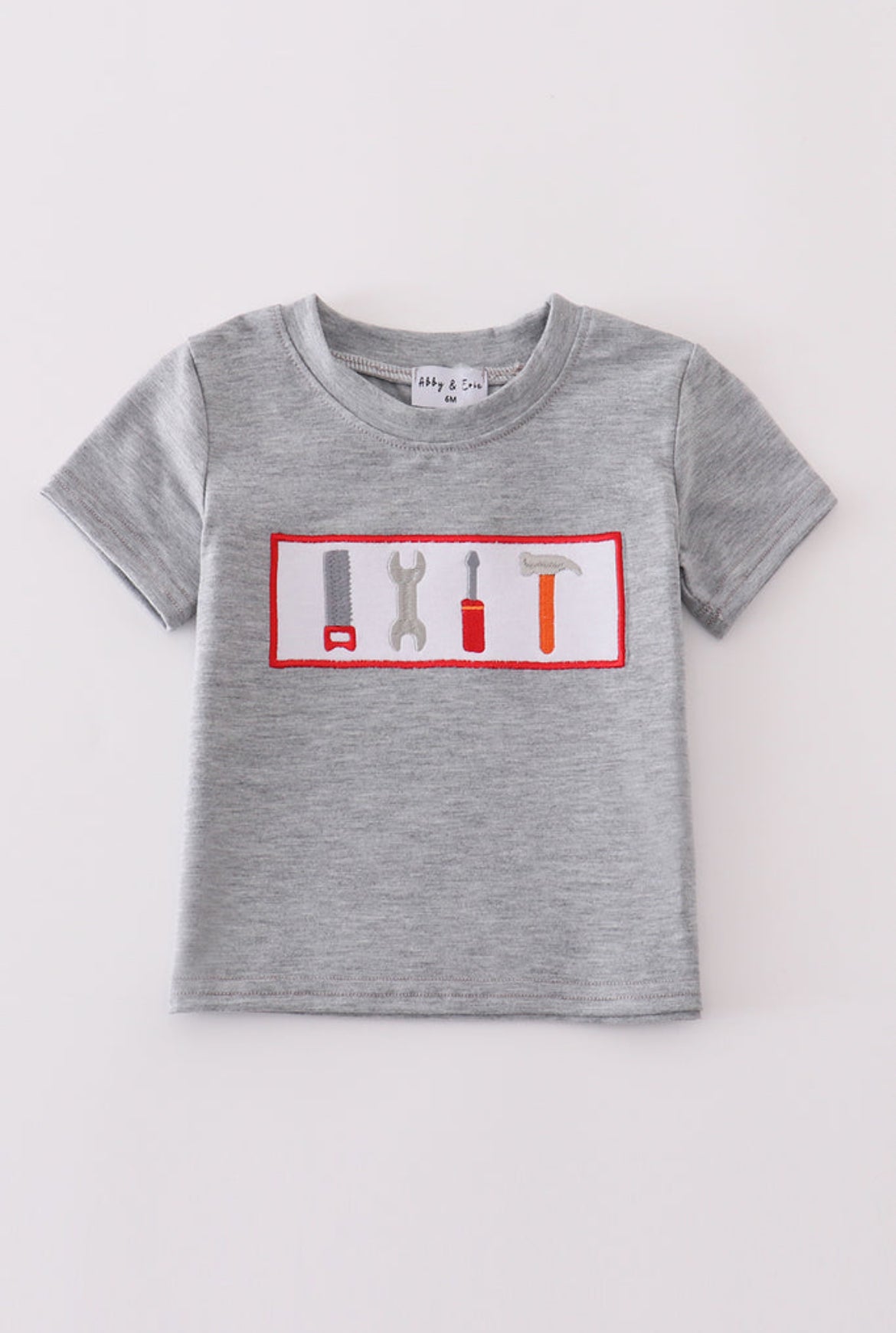 Boy’s Grey Tool Embroidered Shirt
