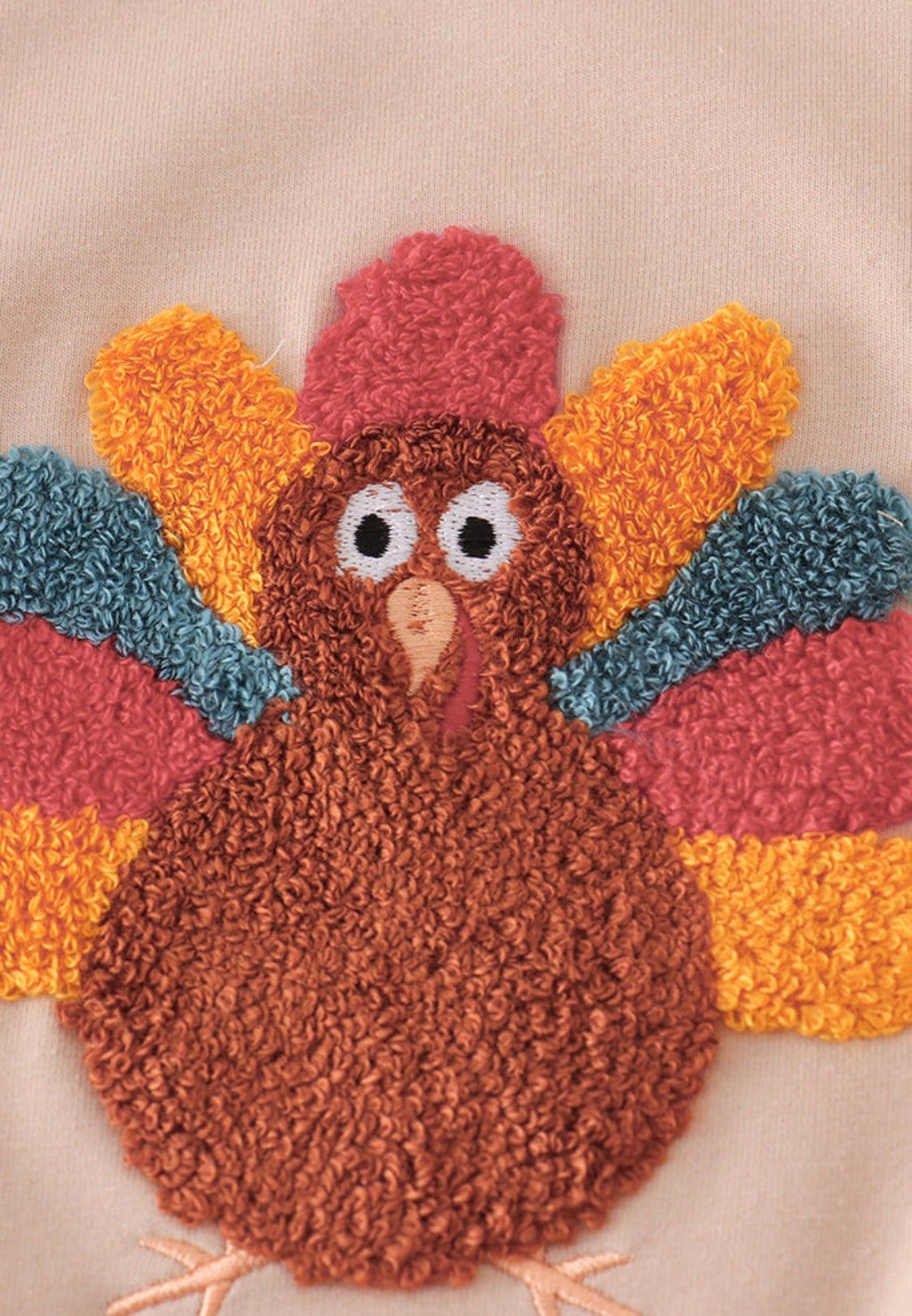 Beige Turkey French Knot Boy’s Bubble
