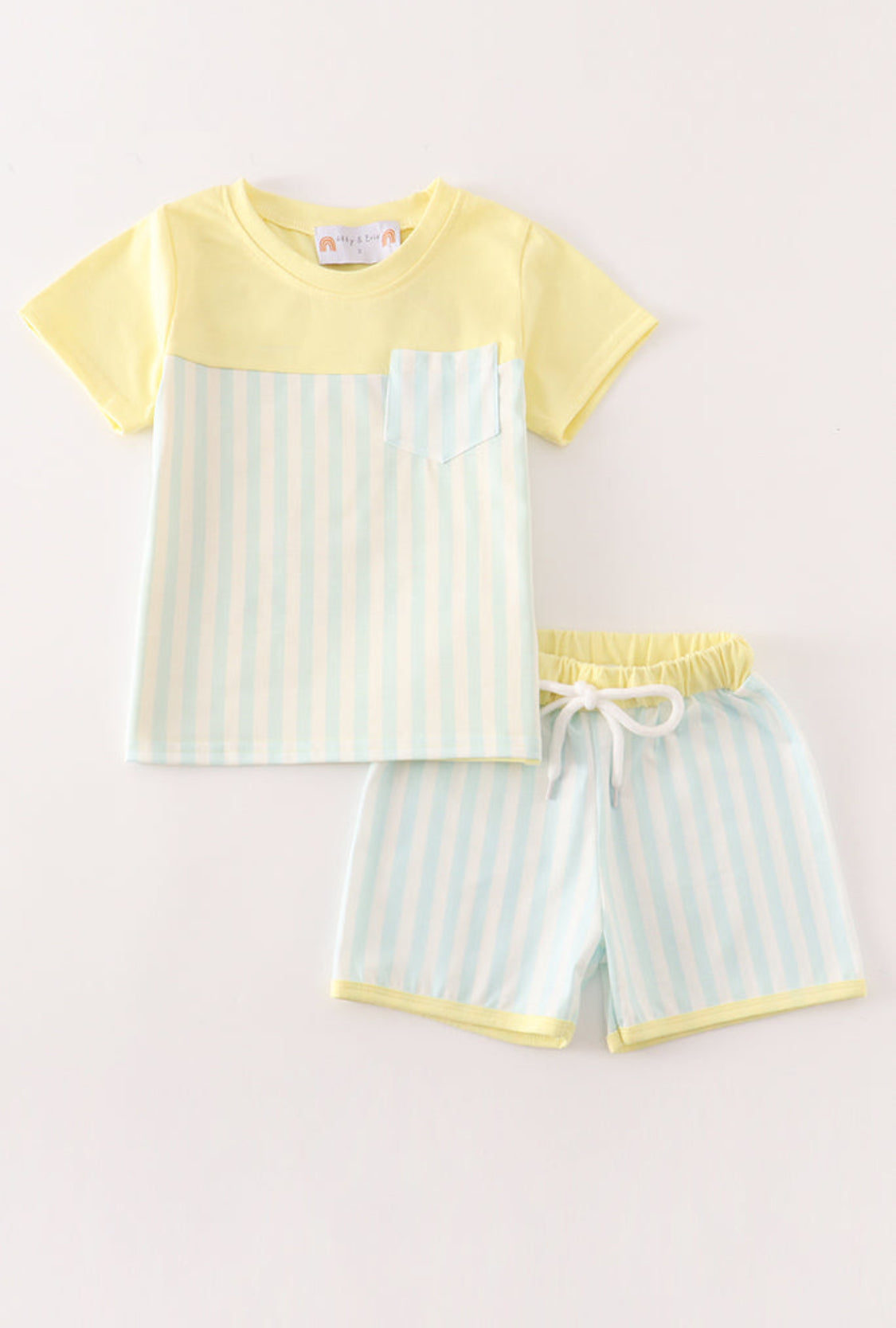 Blue Stripe Boy Set