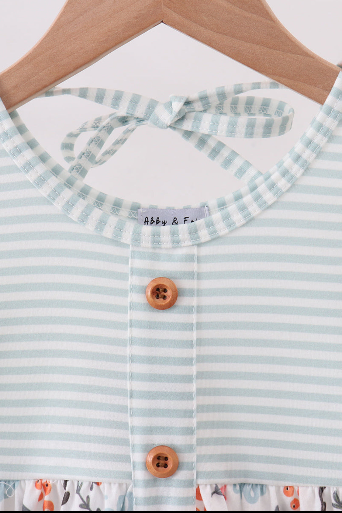 Mint Floral Stripe Dress
