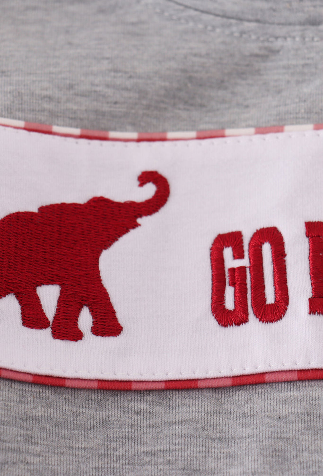 Alabama Embroidery Gingham Boy’s Pants Set