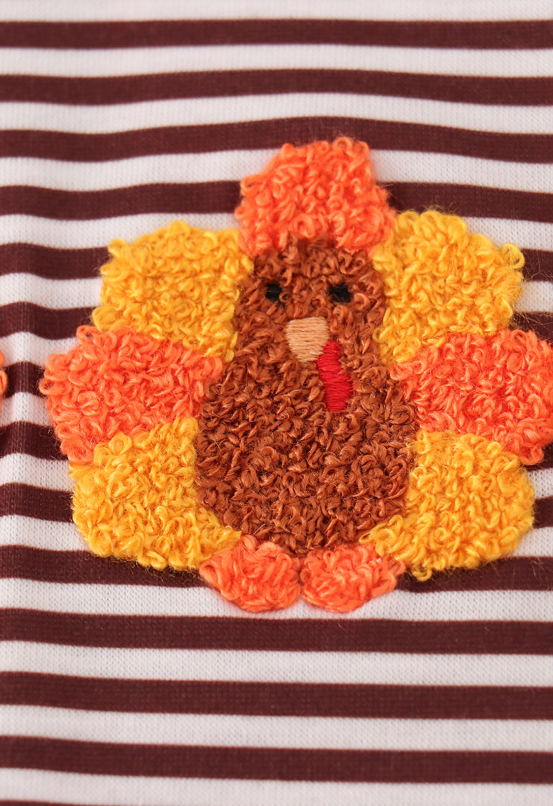 Brown Turkey French Knot Stripe Boy’s Top