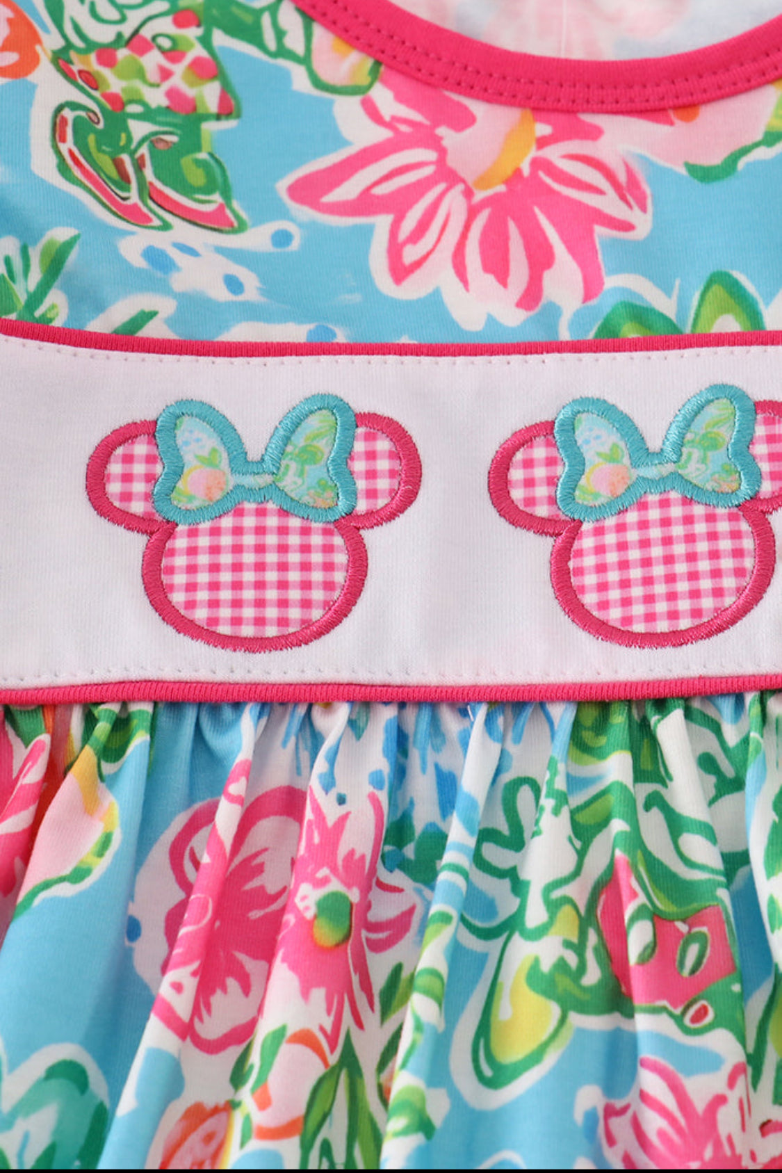 Green Floral Character Appliqué Girl’s Pants Set