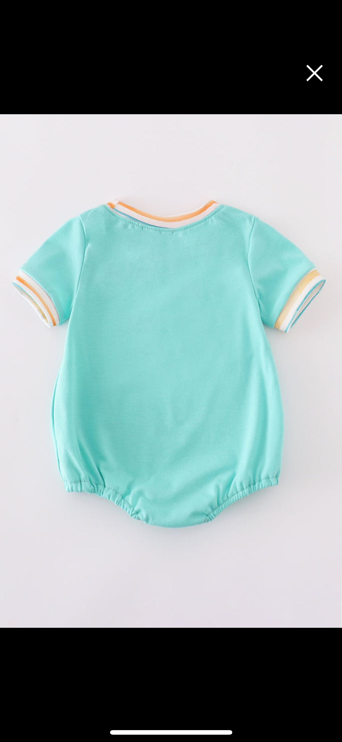 Blue Marine Creature Embroidery Smocked Boy’s Bubble