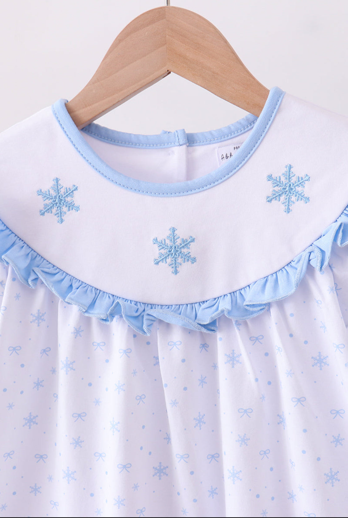 Premium Blue Snow Bow Girl’s Pants Set