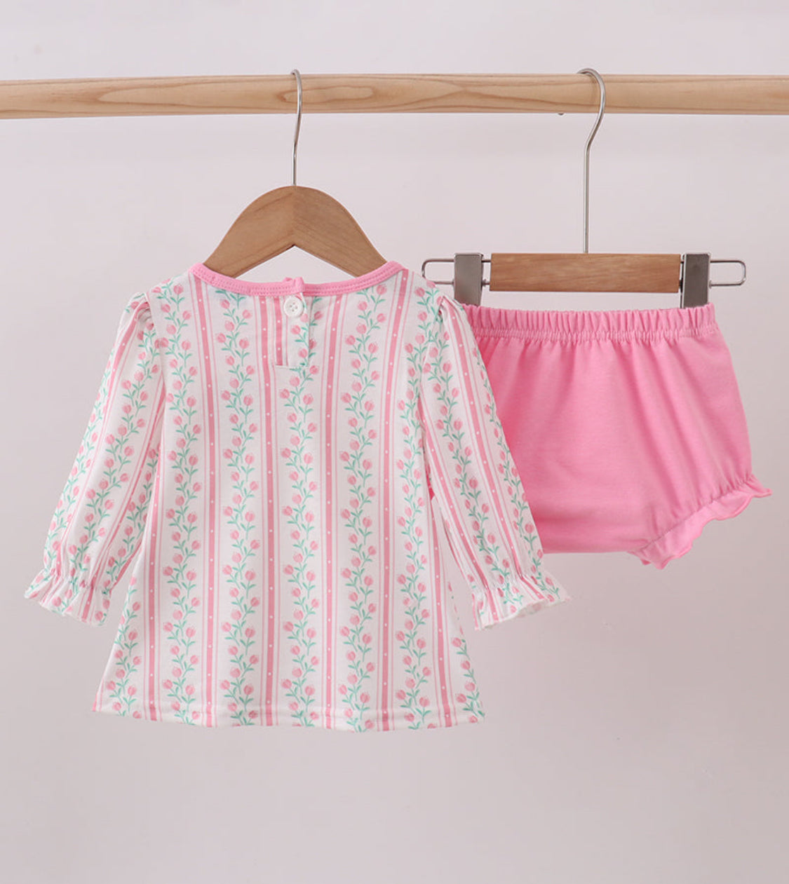 Floral Tulip Ruffle Girl’s Bloomer Set