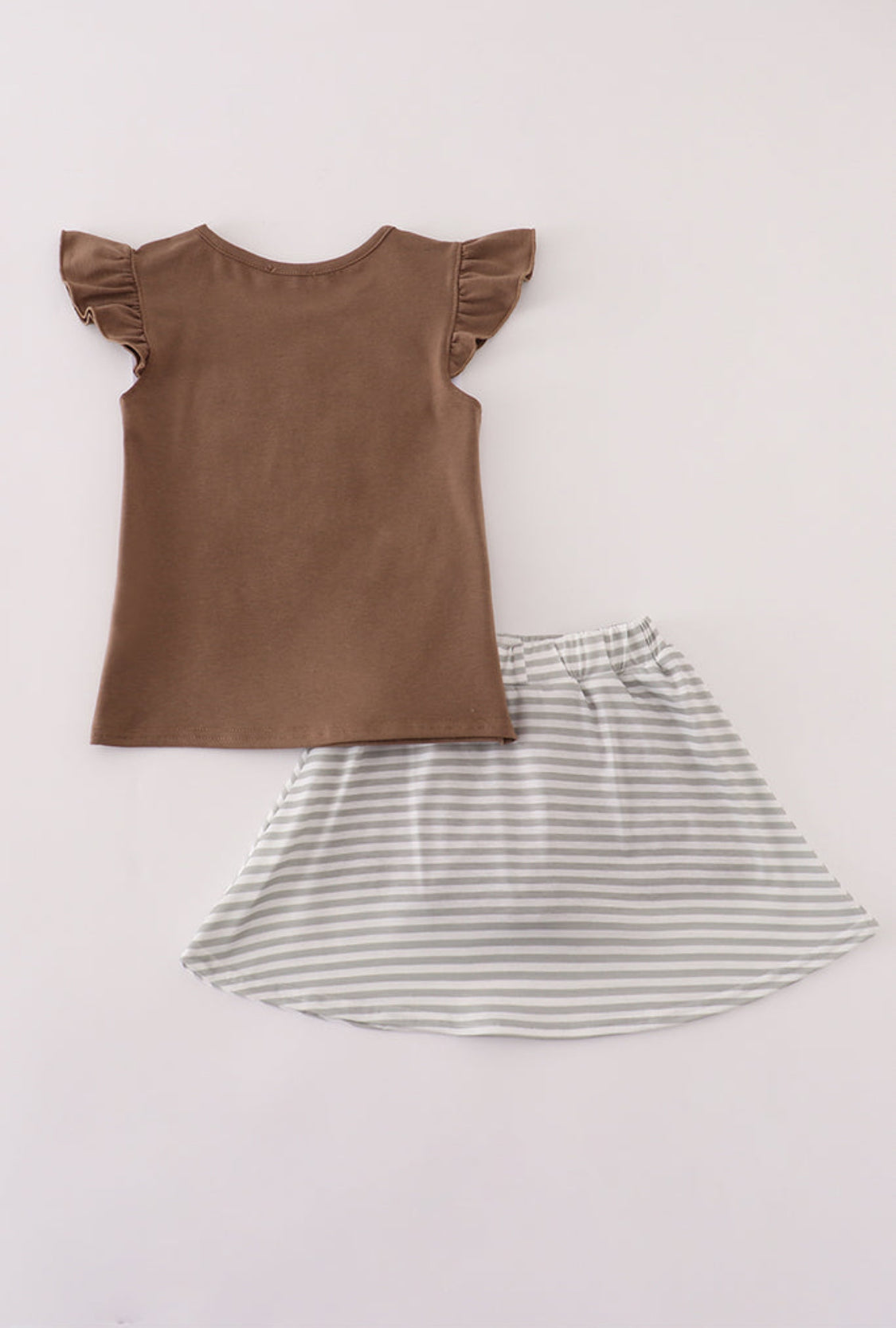 Brown God’s Country Embroidery Skort Set