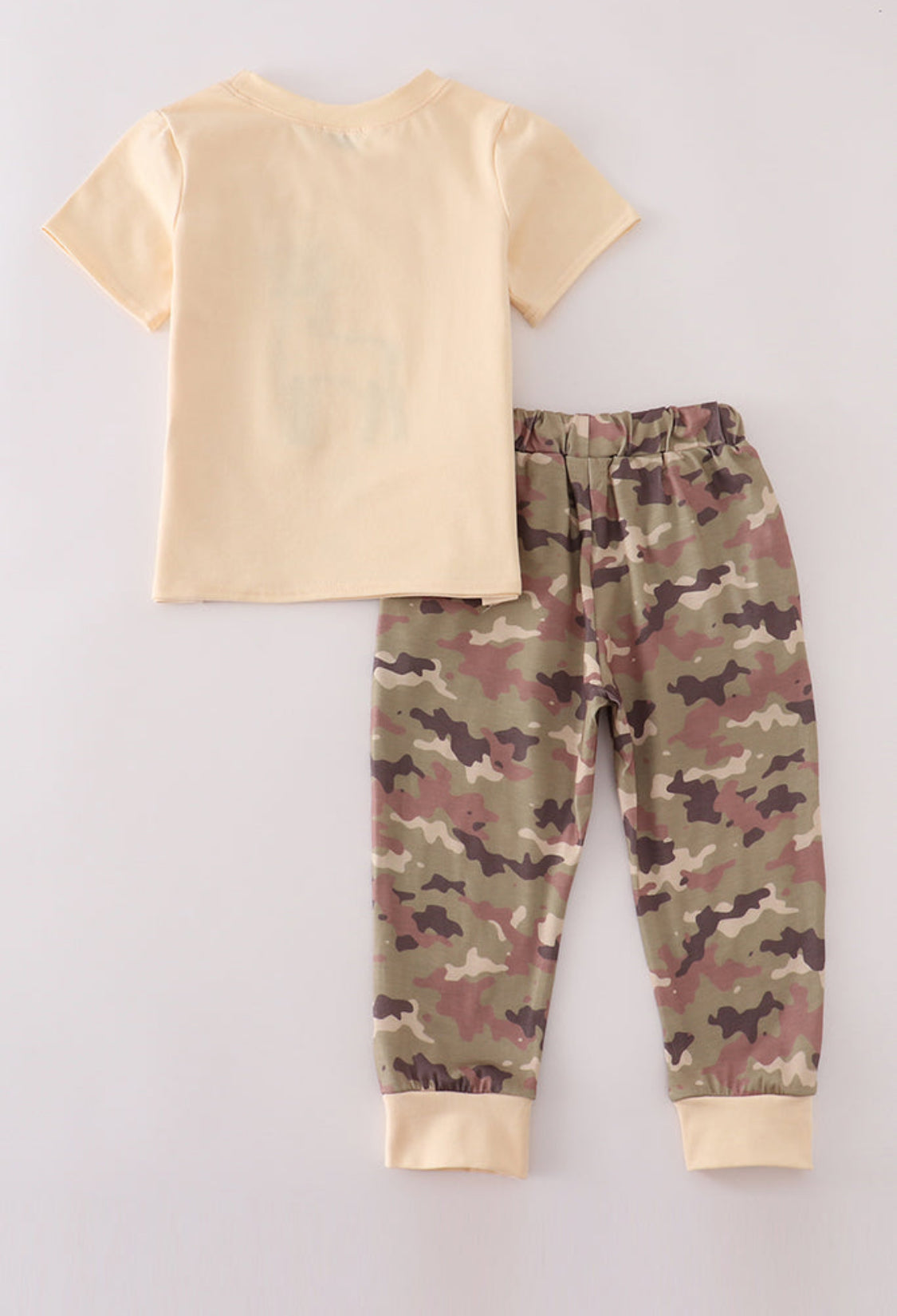 Camouflage Deer Appliqué Boy’s Pants Set