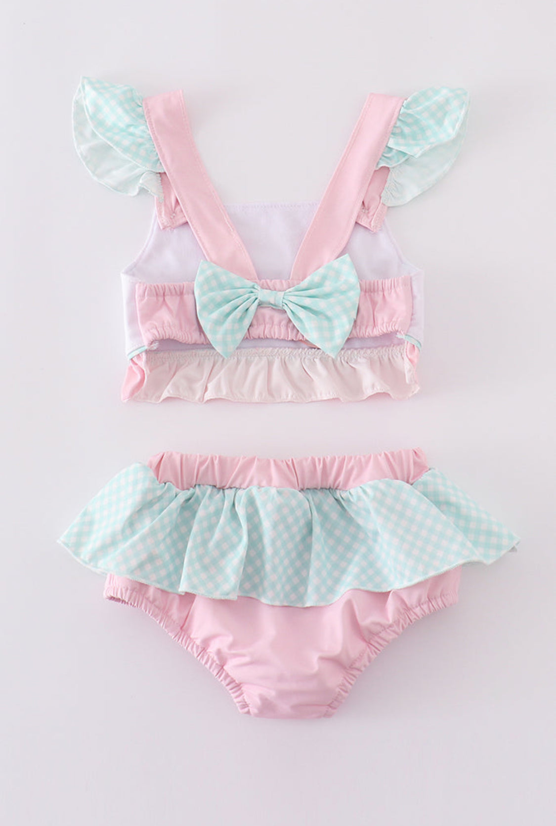 Pink Princess Embroidery 2pc Girl’s Swimsuit