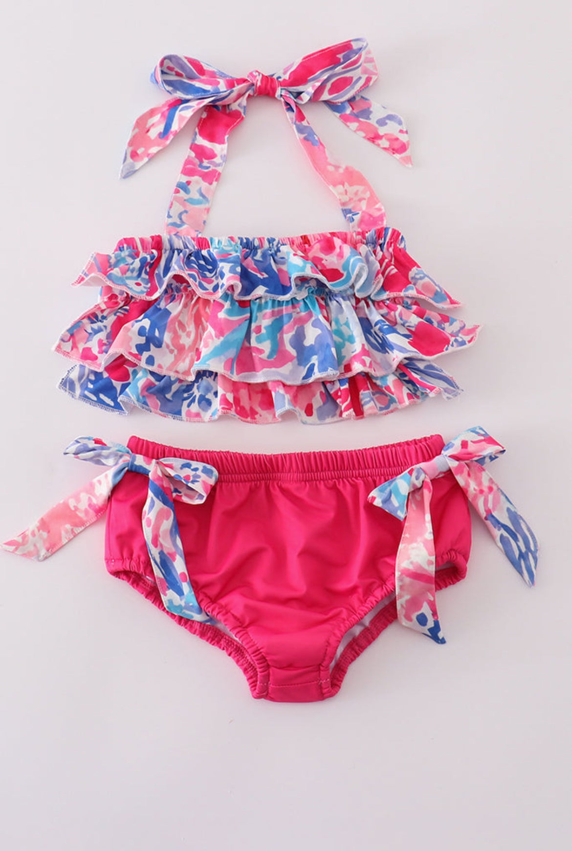 Pink Paradise Reef Print 2pc Girl’s Swimsuit