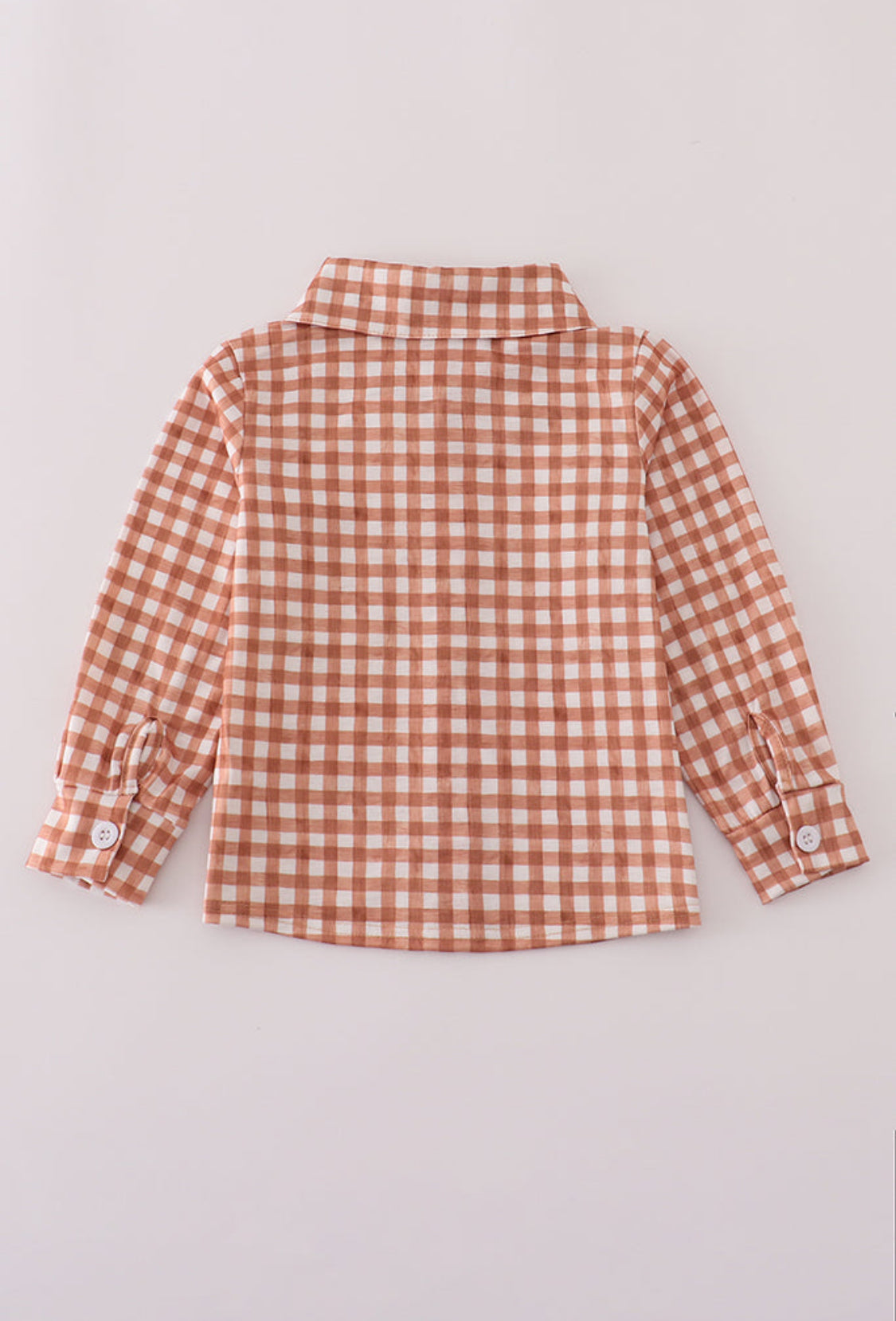 Orange Checkered Button Down Boy’s Top