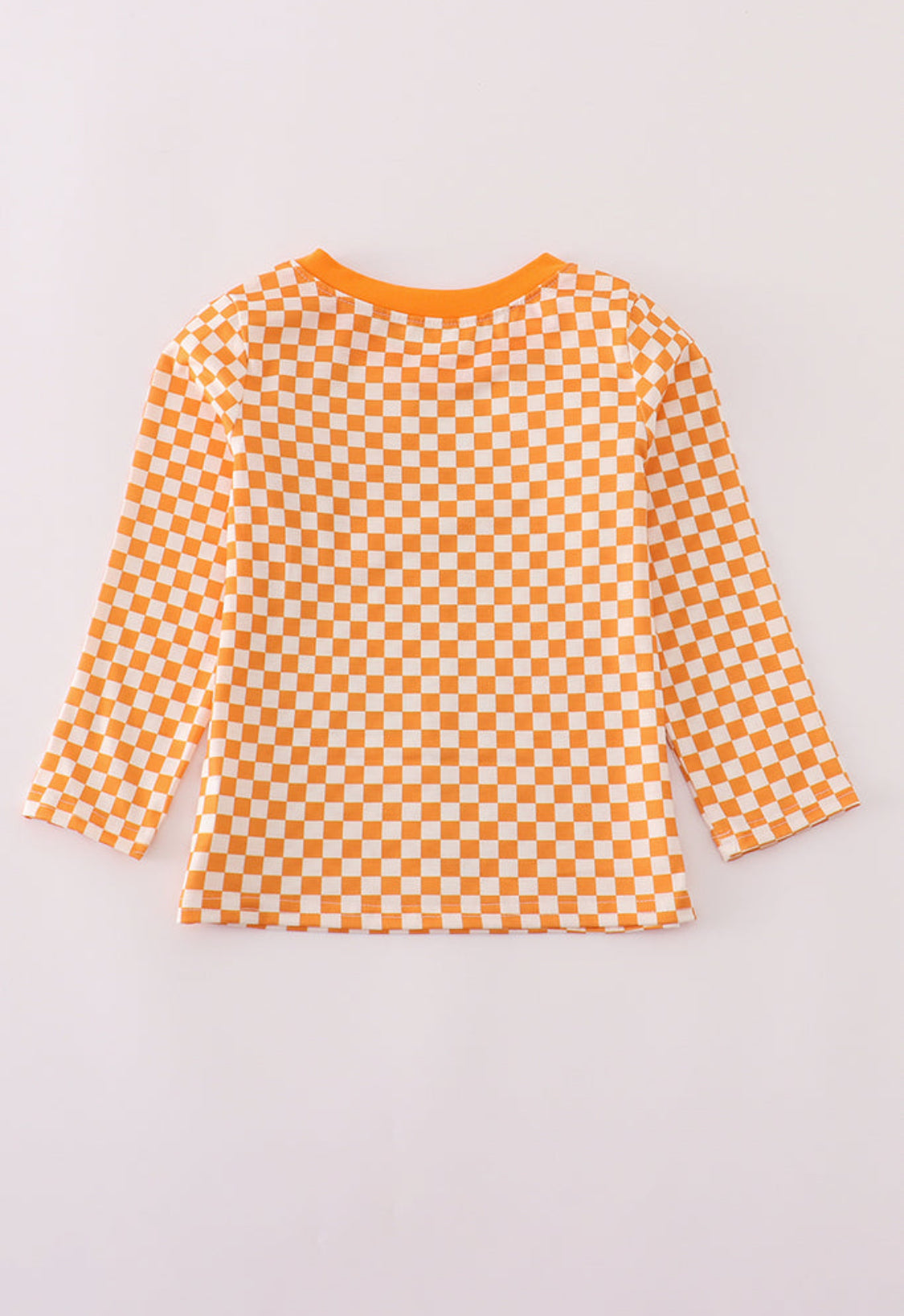 Orange Tennessee Go Vols Embroidery Checkered Unisex Top