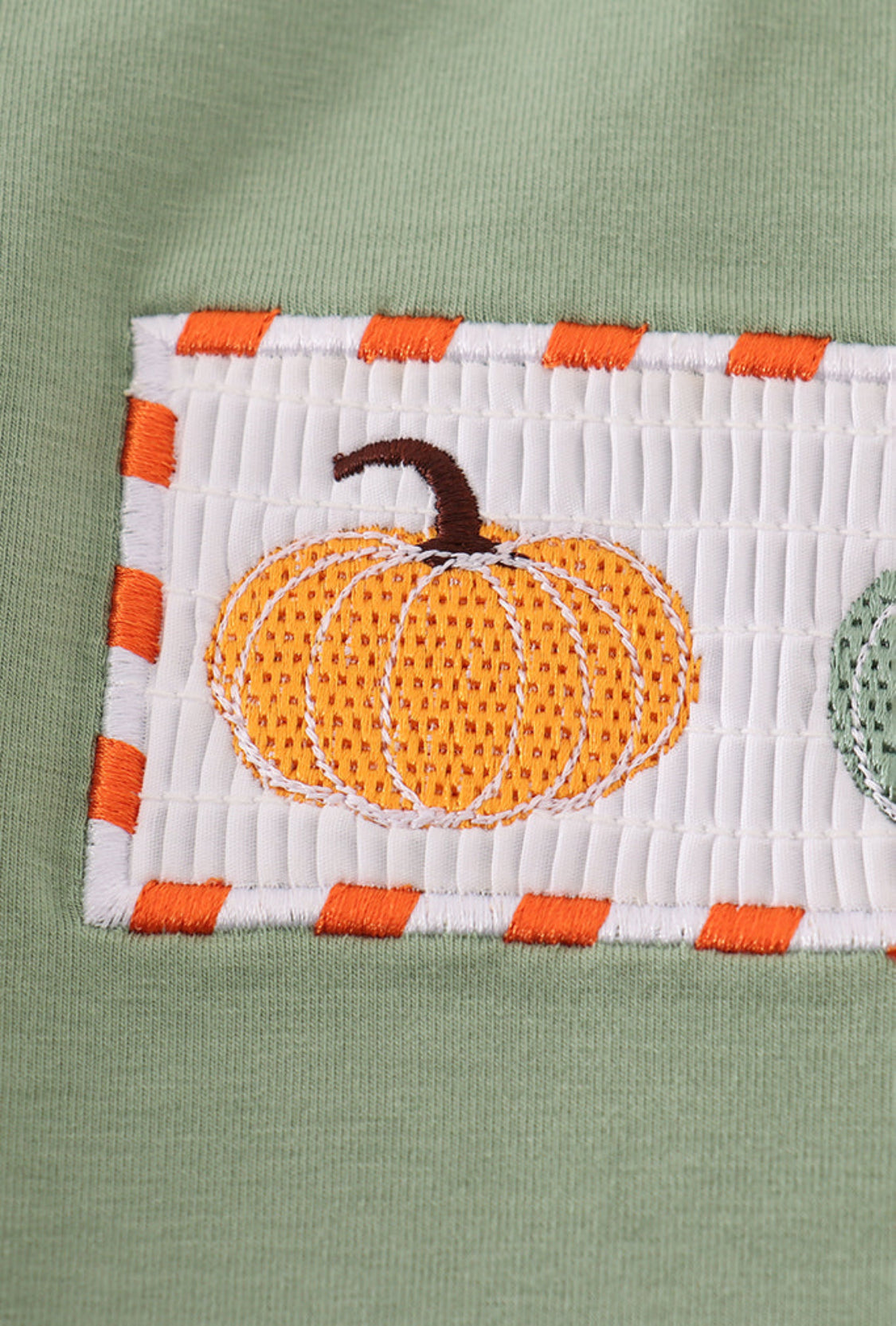 Green Pumpkin Smocked UNISEX Top