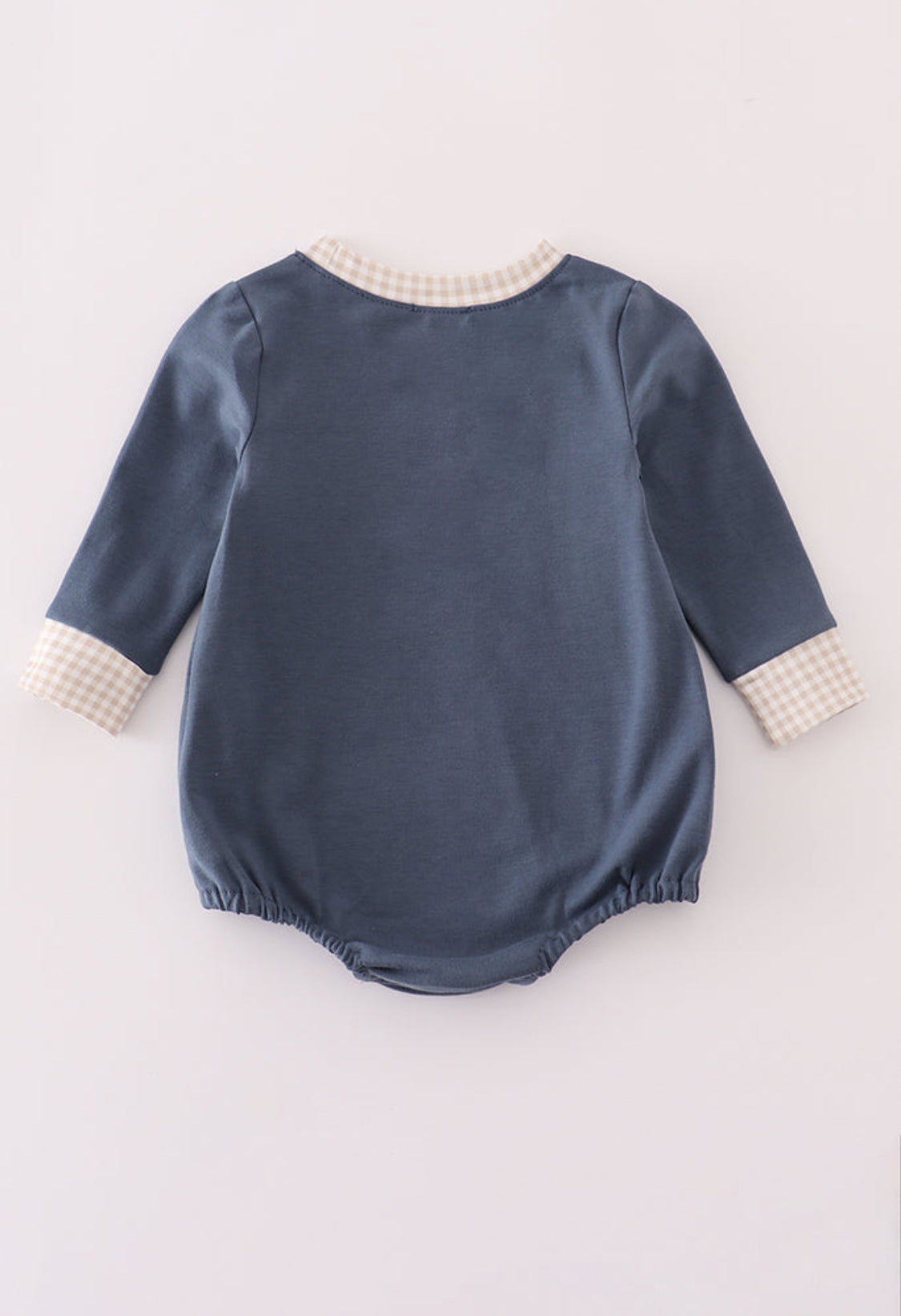 Navy Pumpkin Embroidery Boy’s Bubble