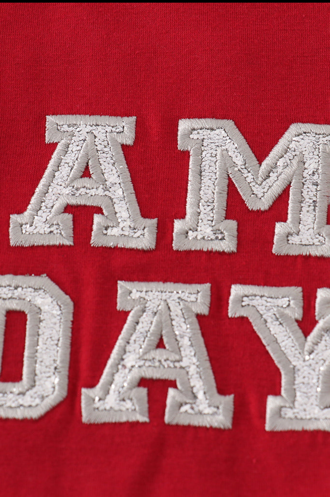 Maroon Alabama GAME DAY Glitter Girl’s Short Set