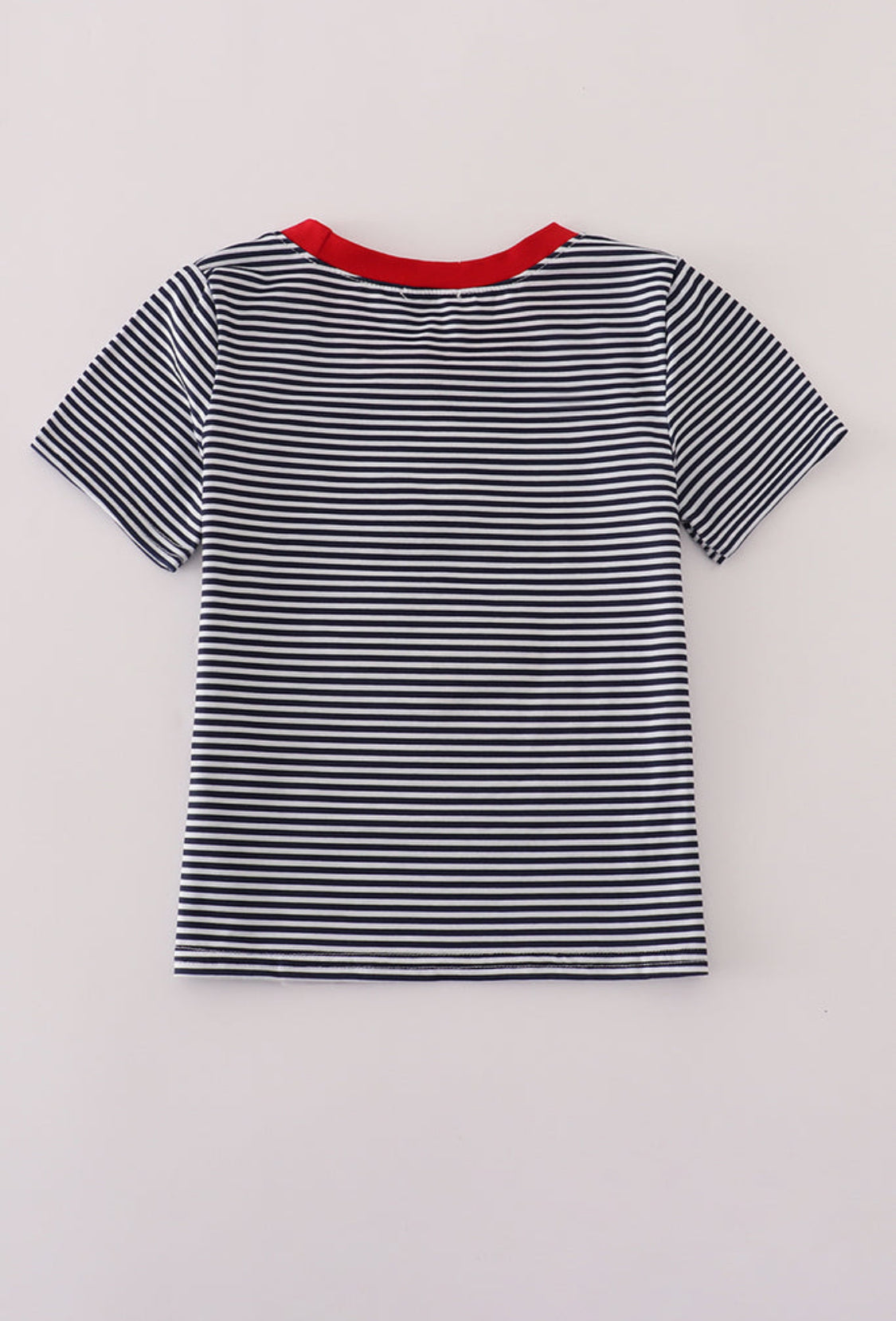 Navy Stripe Racing Car Embroidery Boy’s Top