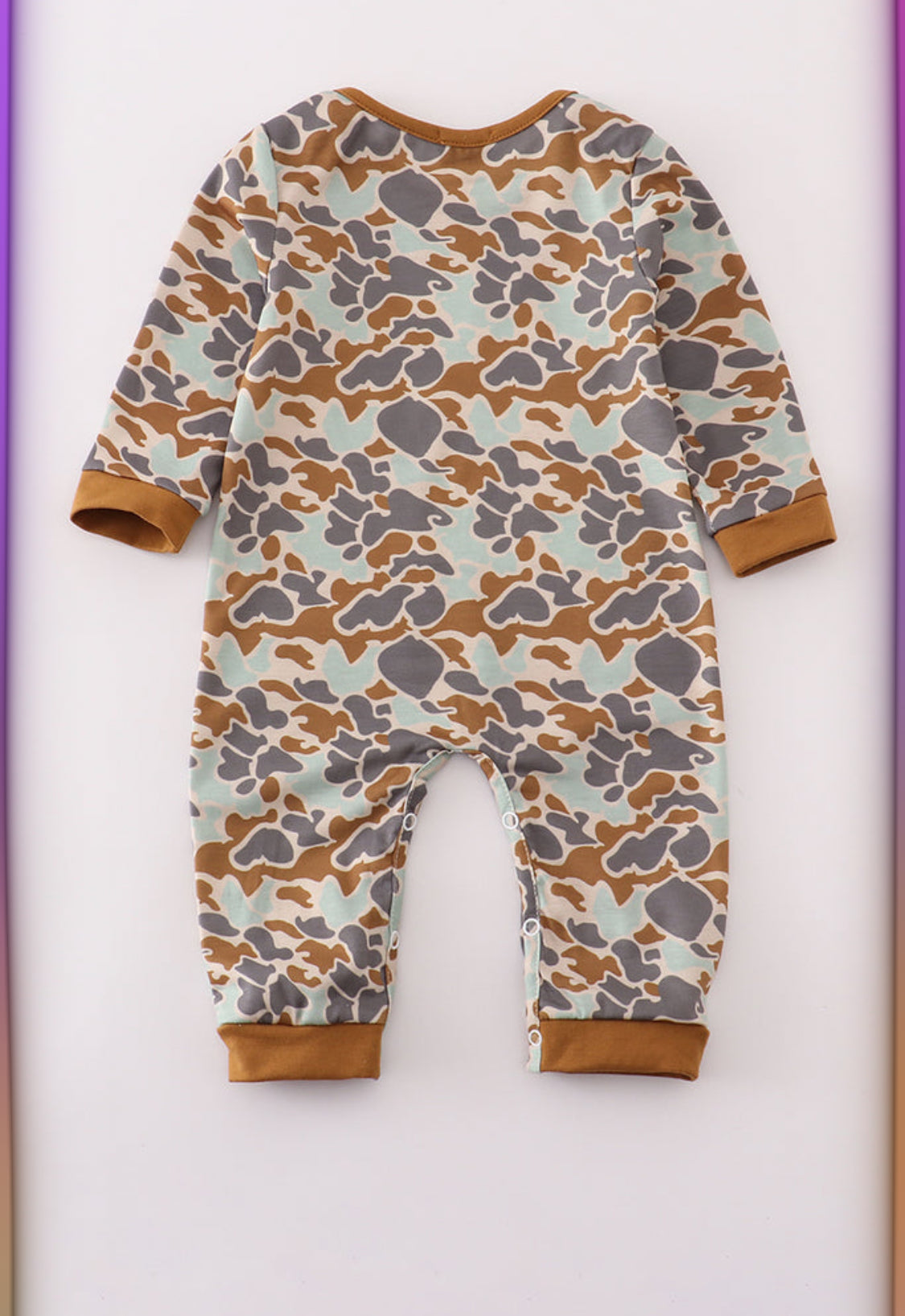 Halloween Camouflage Appliqué Boy’s Romper
