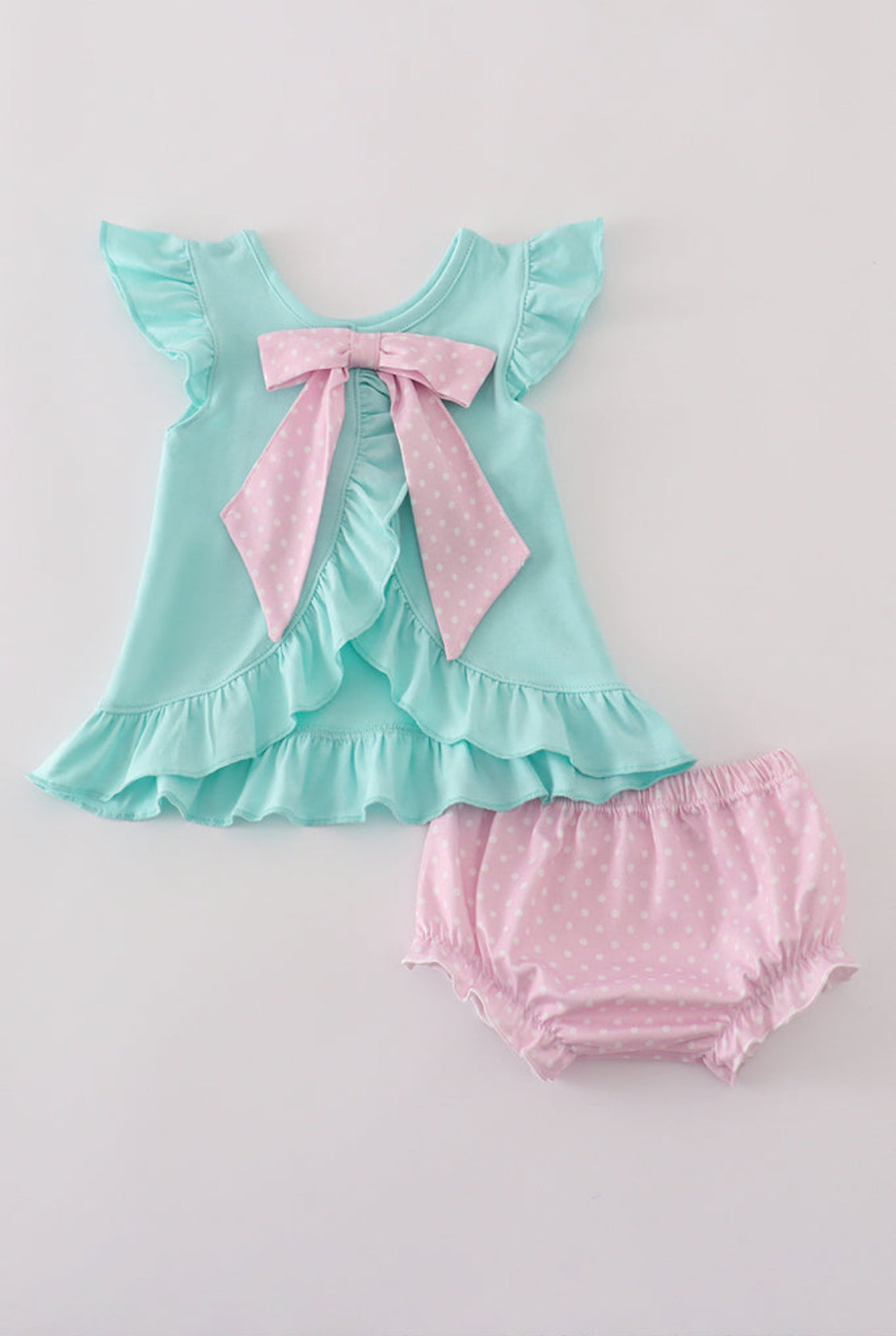 Blue Character Appliqué Girl Bloomer Set