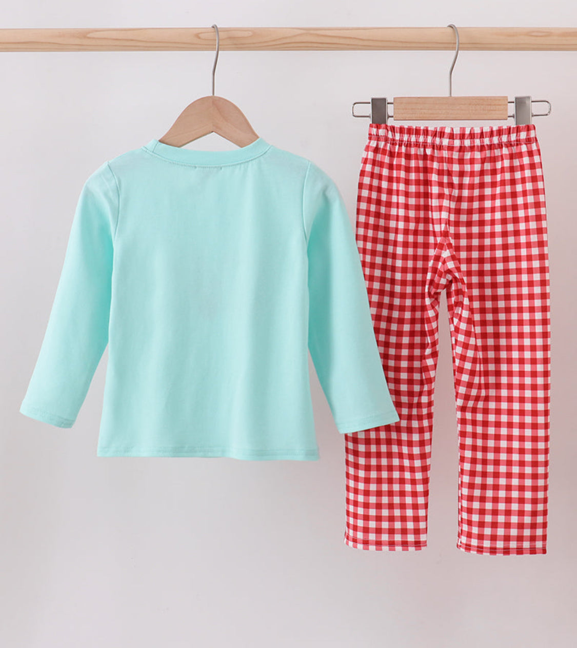 Mint Gingerbread Appliqué Boy’s Pants Set