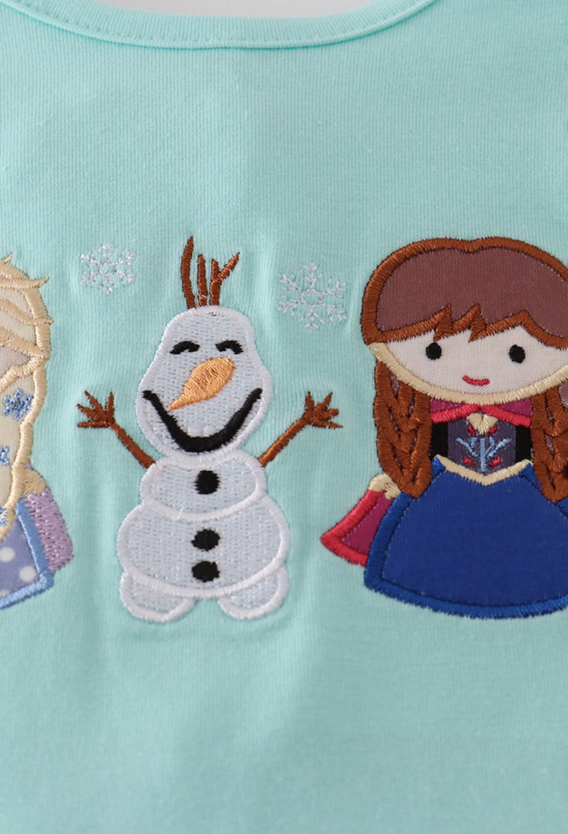 Blue Character Appliqué Girl Bloomer Set