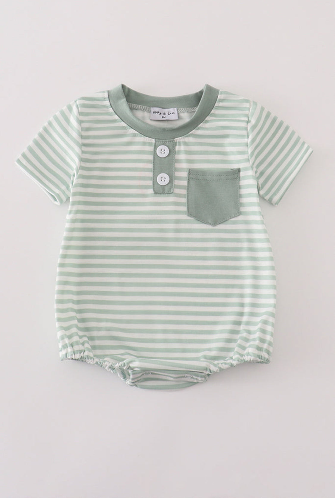 Green Stripe Pocket Boy’s Bubble