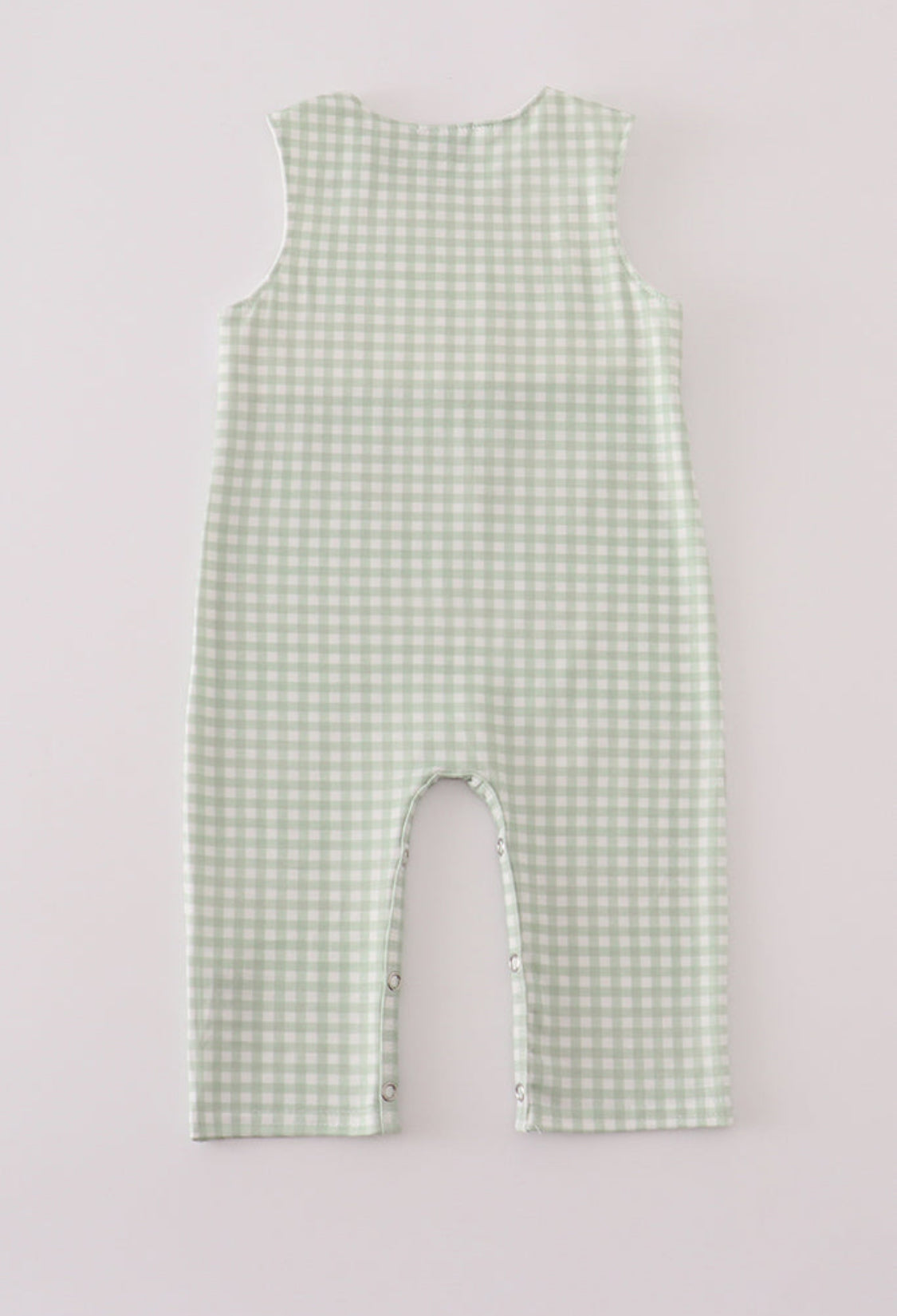 Sage Turkey Embroidery Gingham Boy’s JonJon