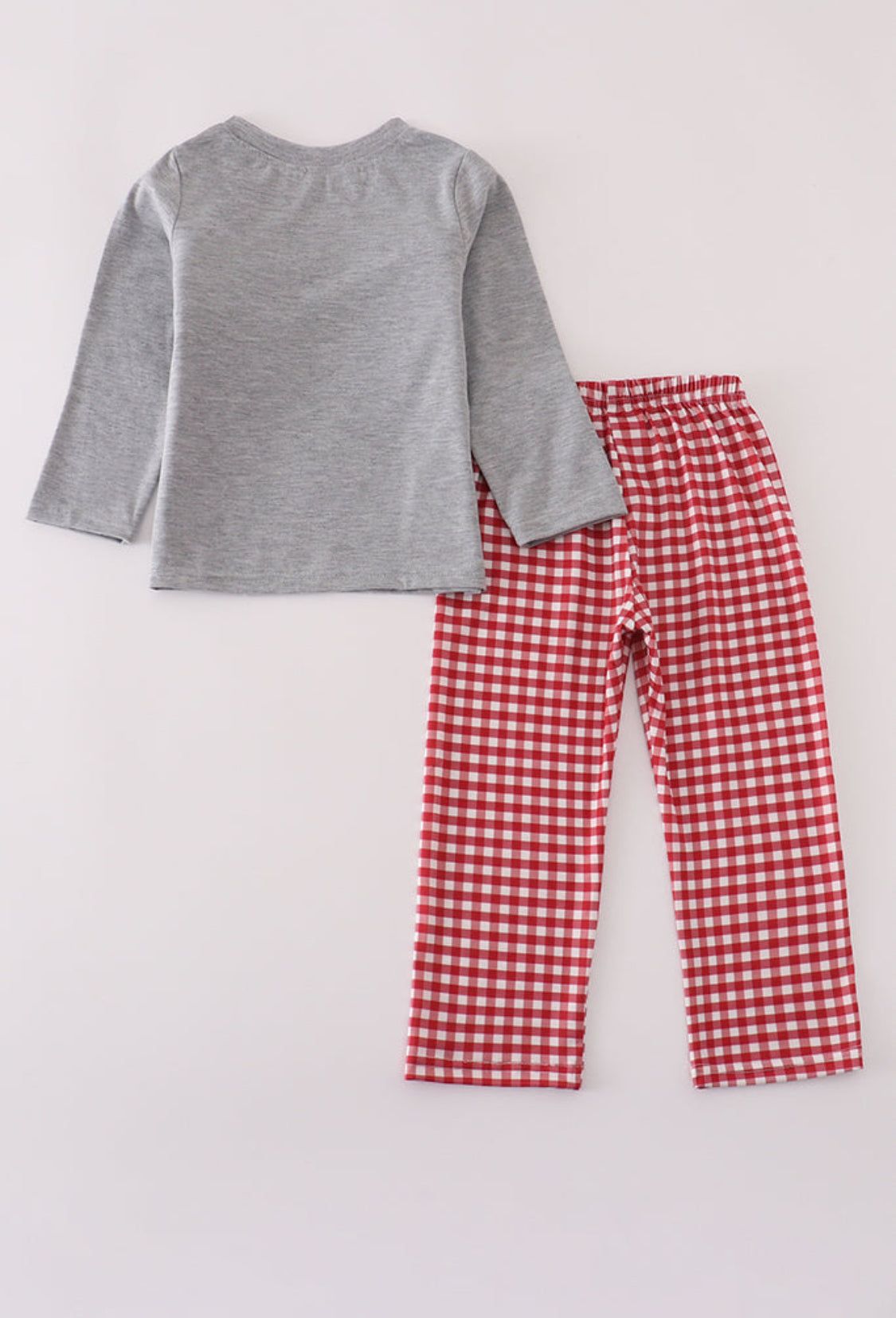 Alabama Embroidery Gingham Boy’s Pants Set