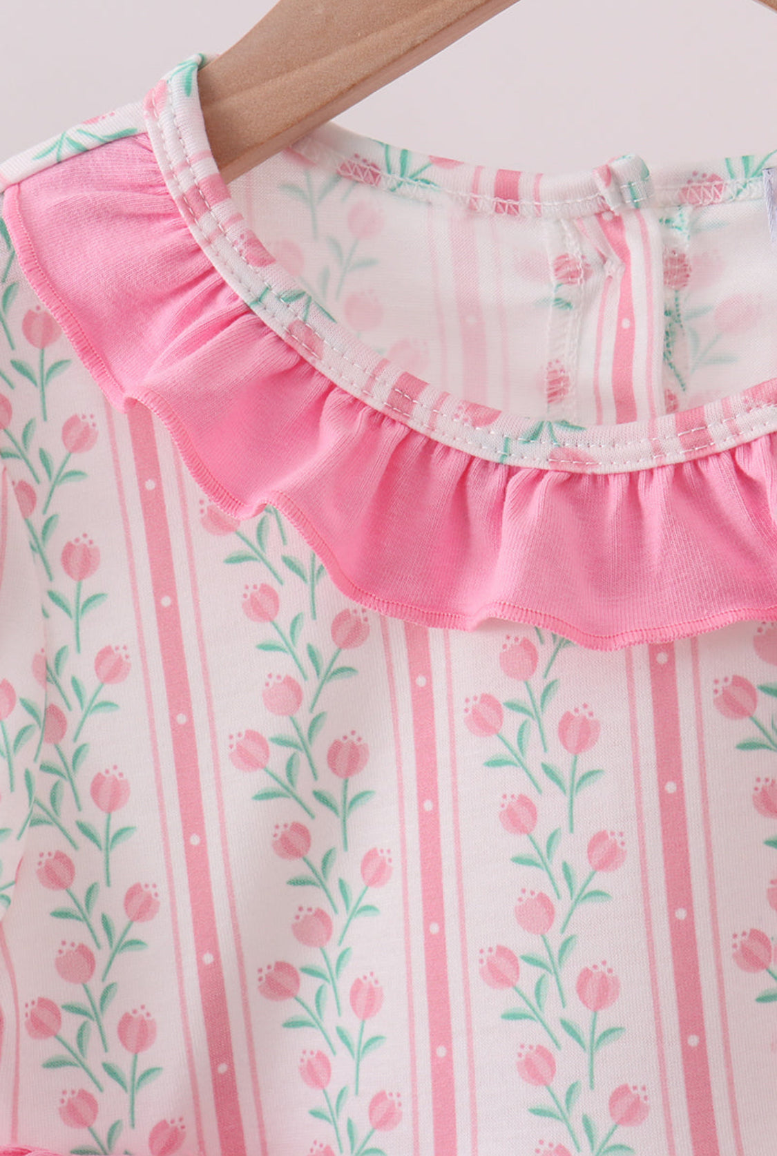 Floral Tulip Ruffle Girl’s Pants Set