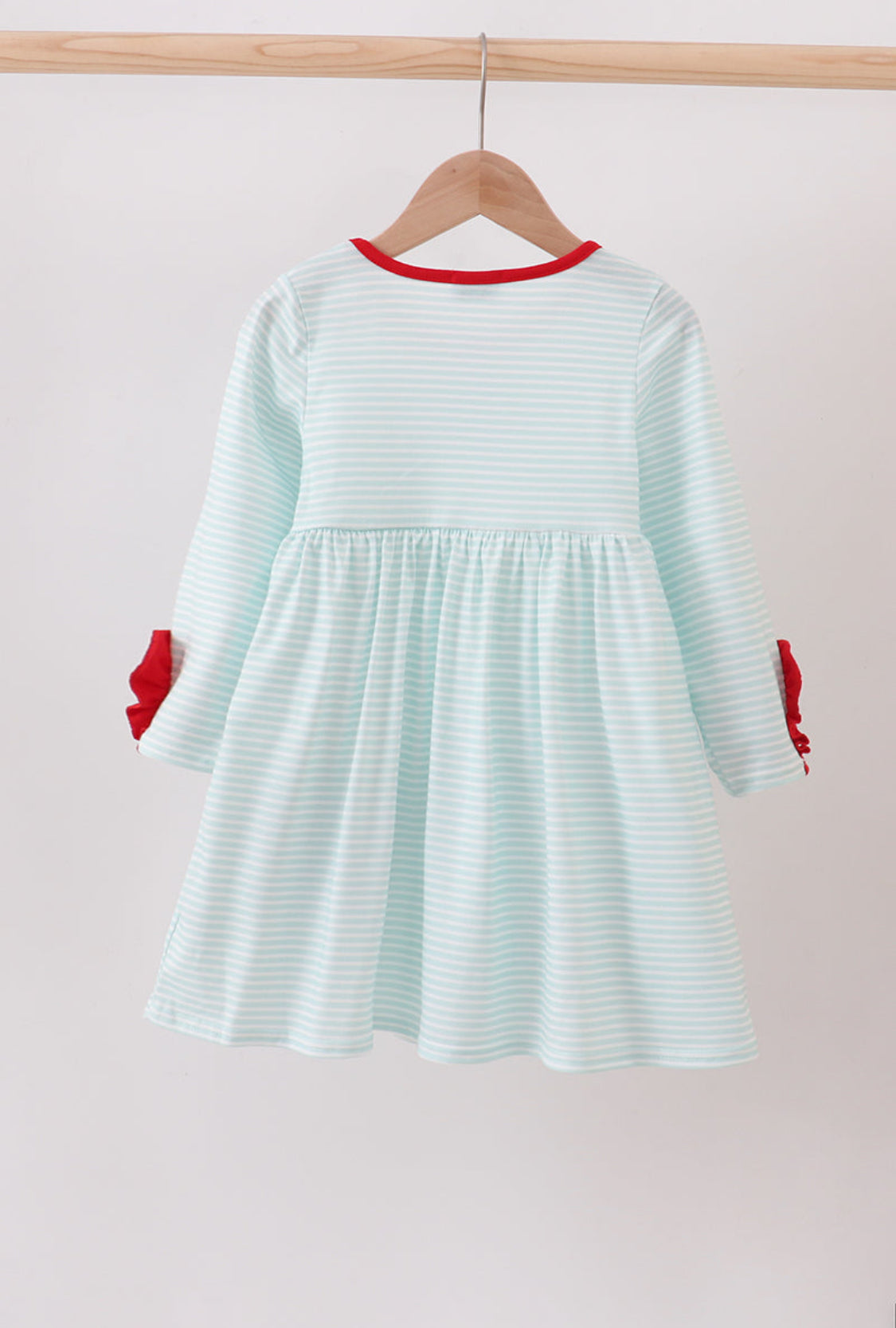 Blue Reindeer Stripe Dress