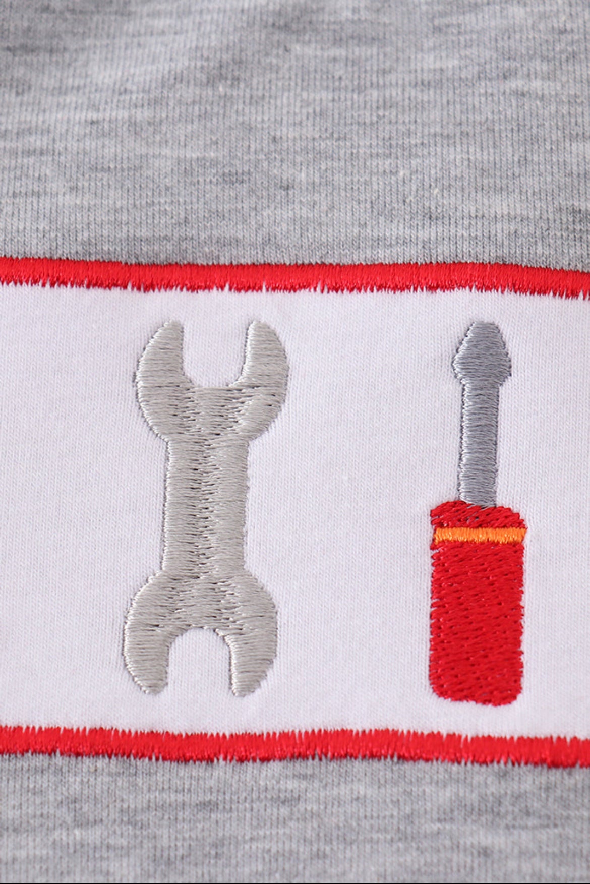 Boy’s Grey Tool Embroidered Shirt