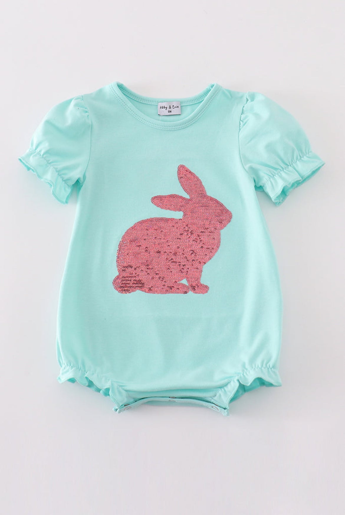 Mint Bunny Sequin Girl Bubble Set