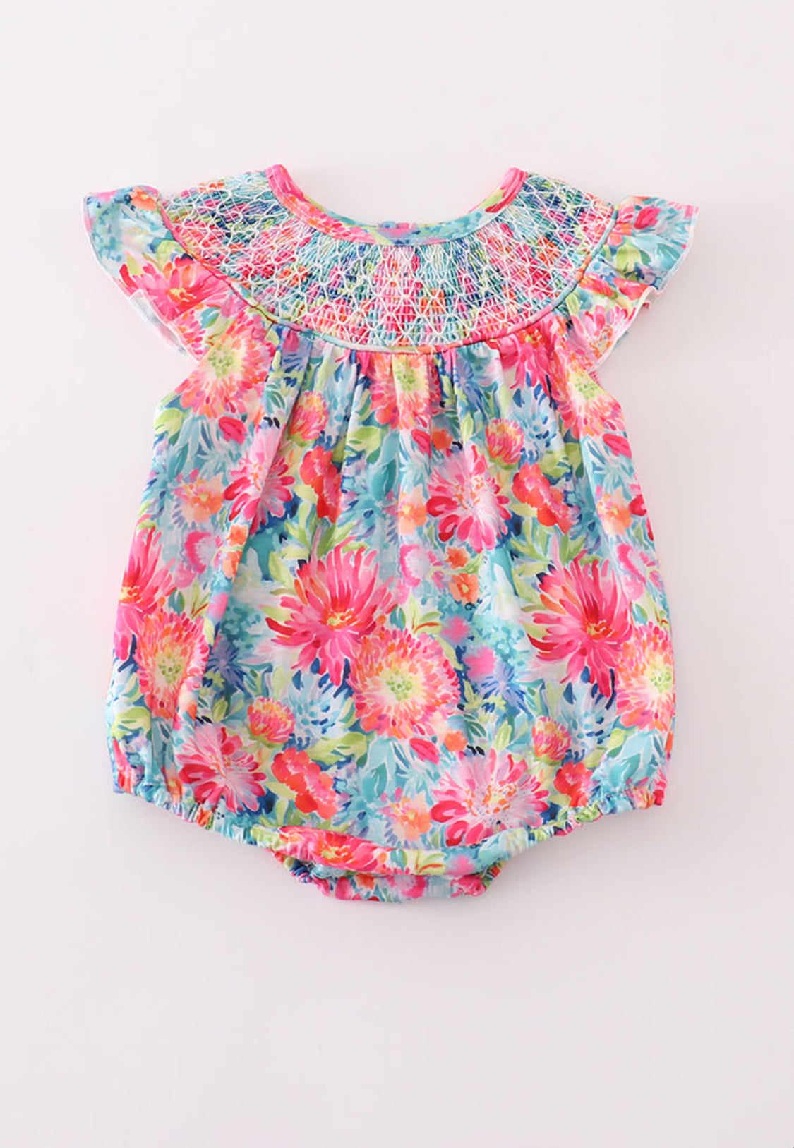 Sunshine Garden Smocked Girl’s Bubble
