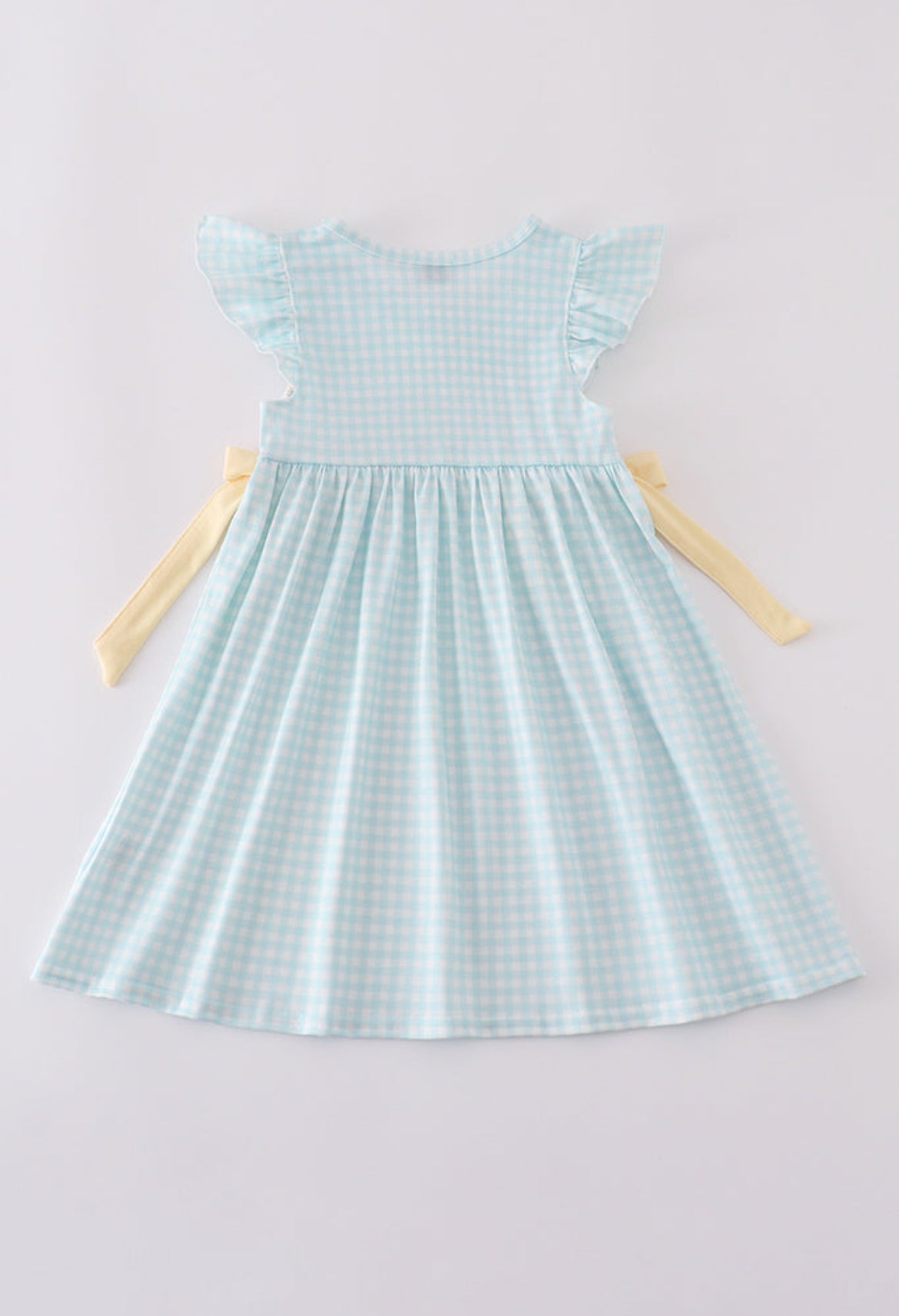 Girl’s Blue Bunny Embroidered Smocked Dress