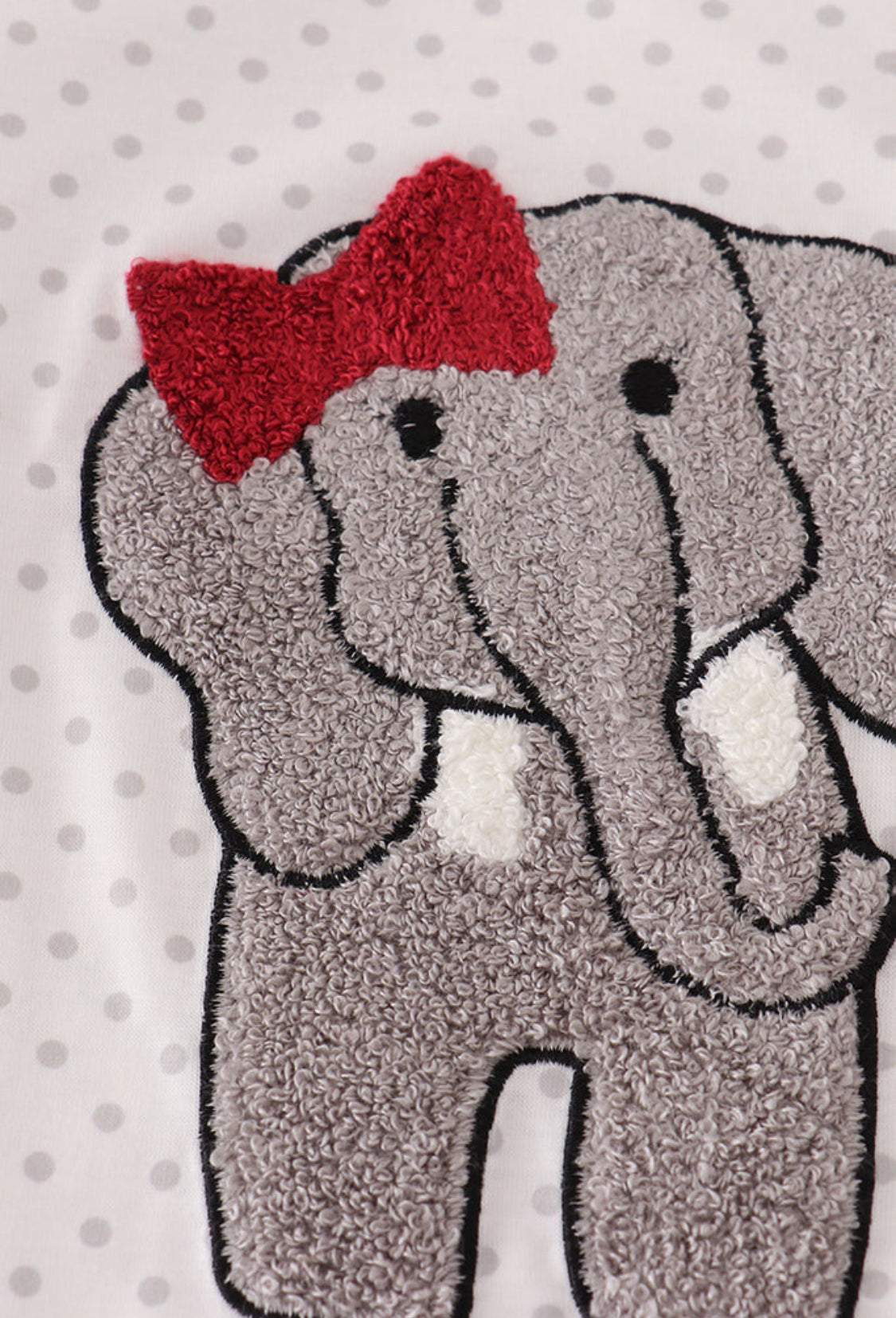Alabama Polka Dot Elephant French Knot Ruffle Girl’s Skort Set