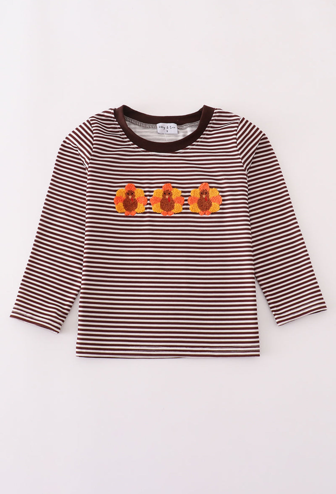 Brown Turkey French Knot Stripe Boy’s Top