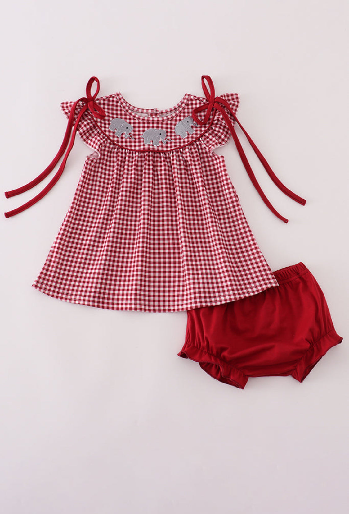 Alabama Roll Tide Elephant Embroidery Girl’s Bloomer Set