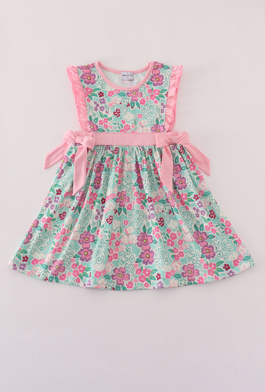 Green Dream Garden Ruffle Dress