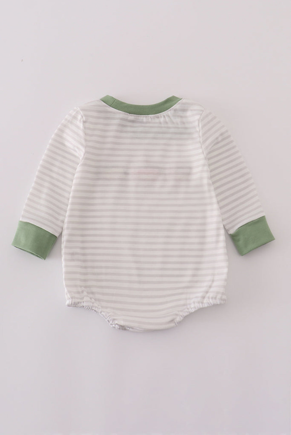 Sage Fish French Knot Stripe Boy’s Bubble