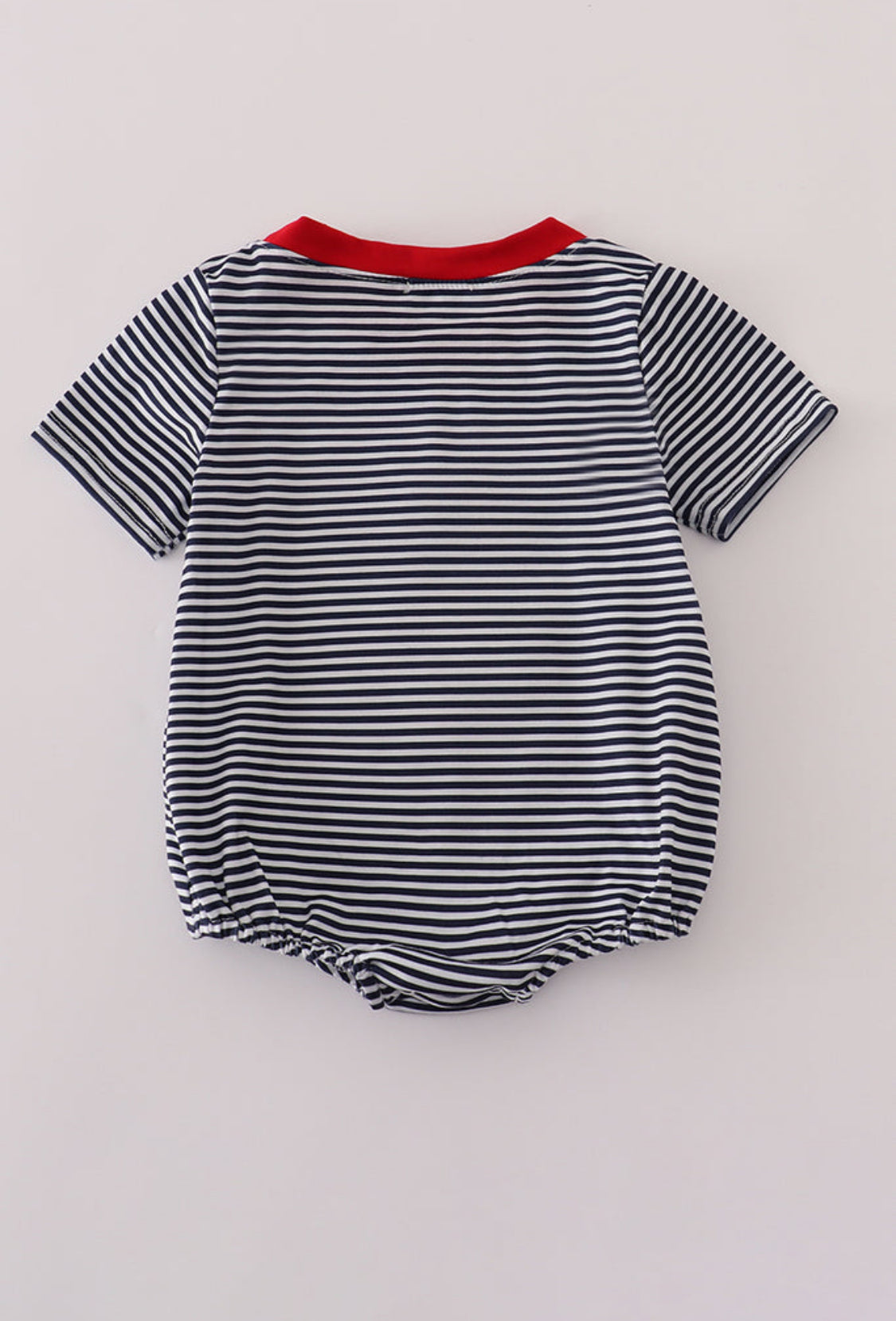 Navy Stripe Racing Car Embroidery Boy’s Bubble