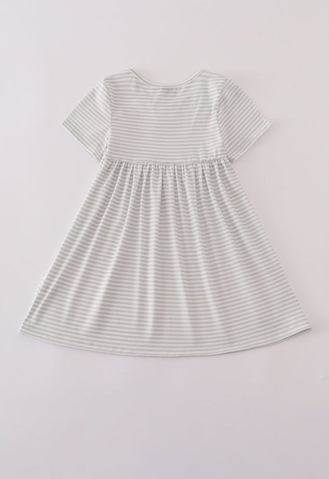 Puppy Embroidery Stripe Dress