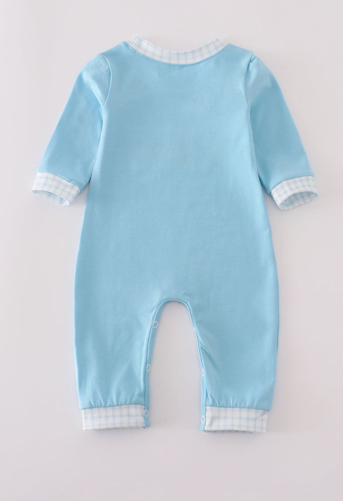 Blue Character Embroidery Boy’s Romper