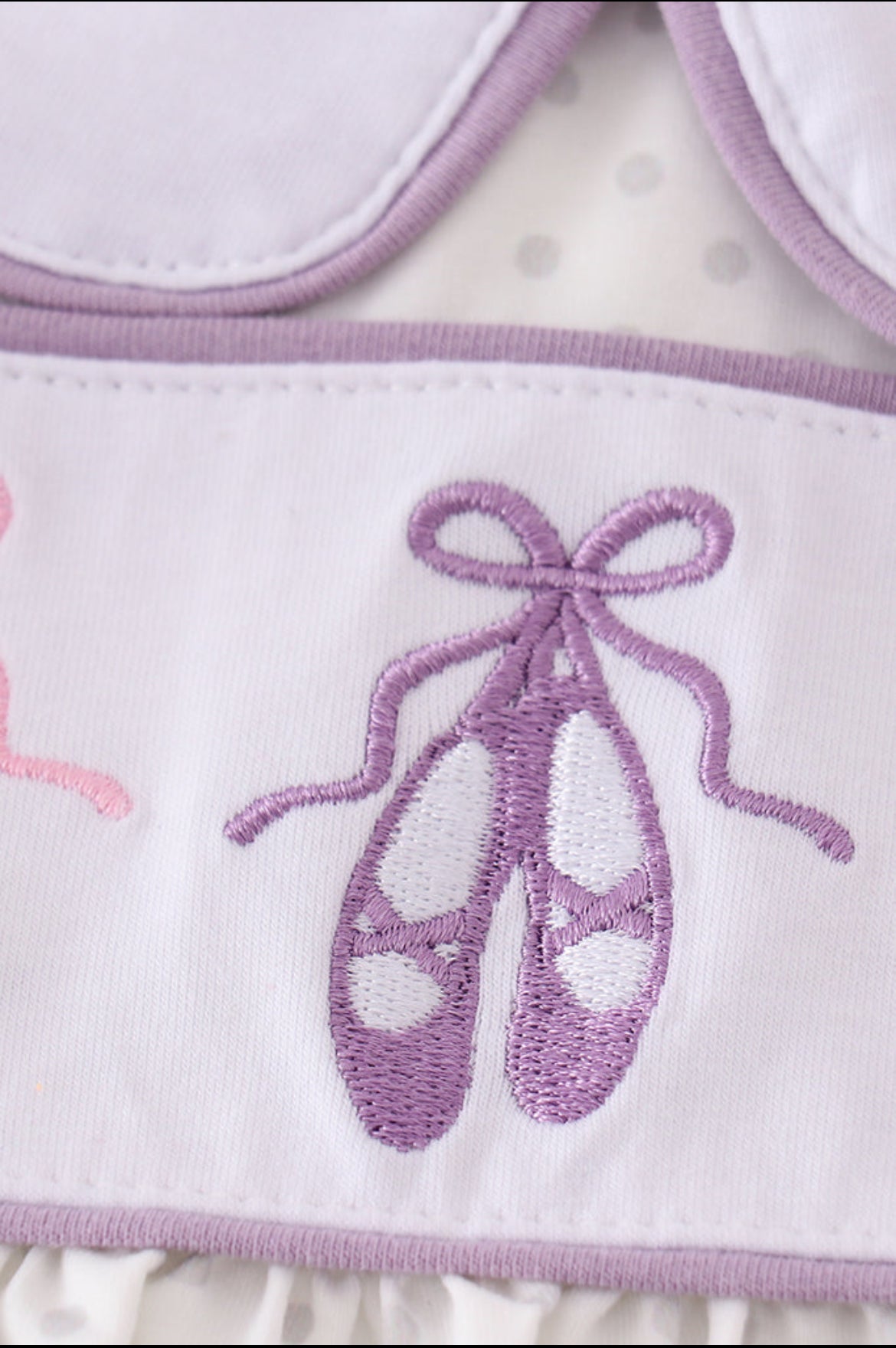 Girl’s Purple Ballet Embroidered Short Set