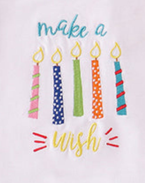 Pink Happy Birthday Embroidery Skort Set