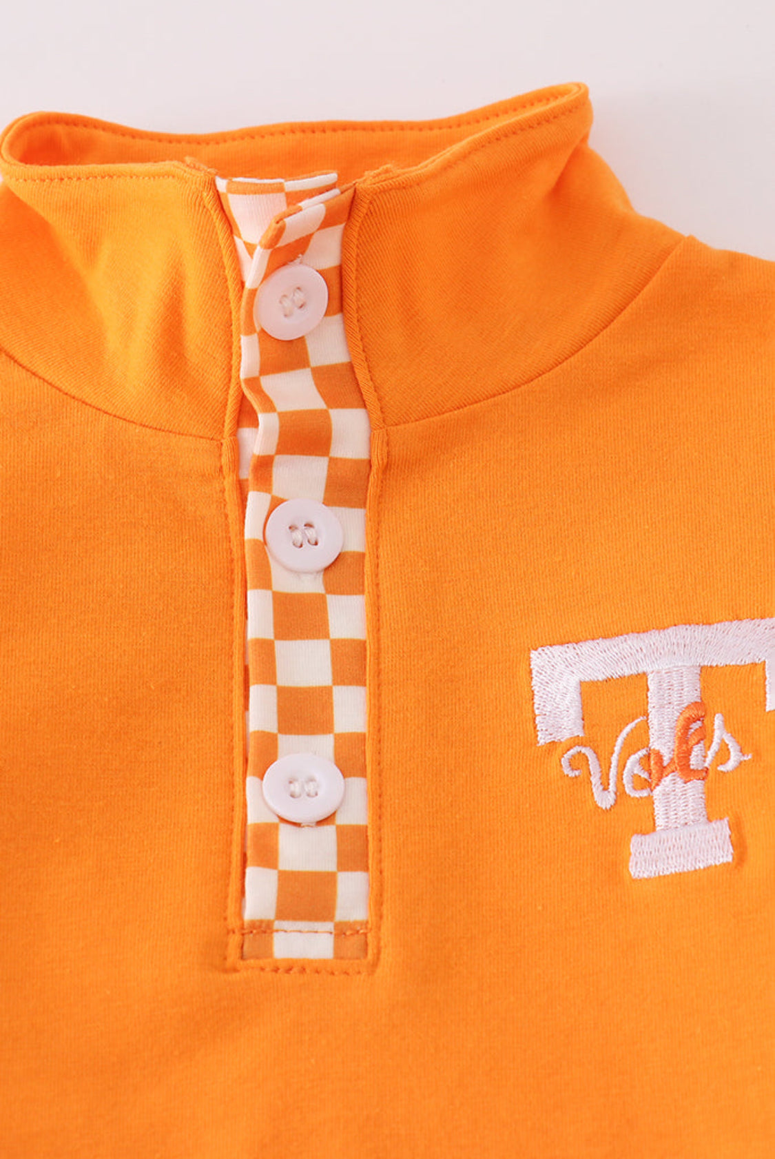 Orange Tennessee Go Vols Embroidery Checkered Boy’s Pants Set