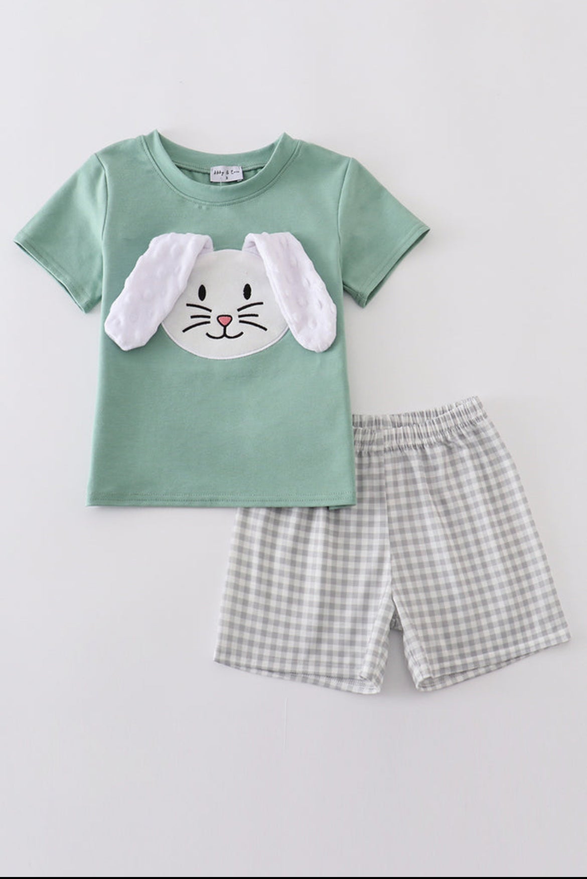 Green Bunny Appliqué Set