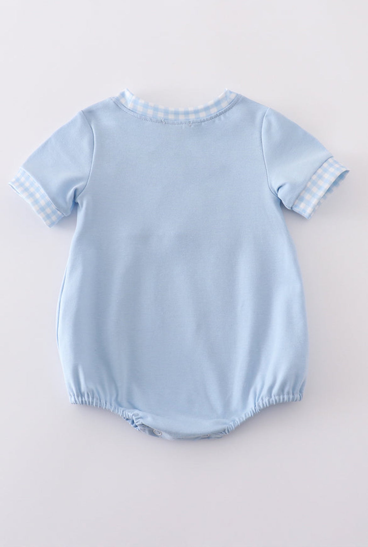 Blue Dr. Seuss Embroidery Smocked Boy’s Bubble