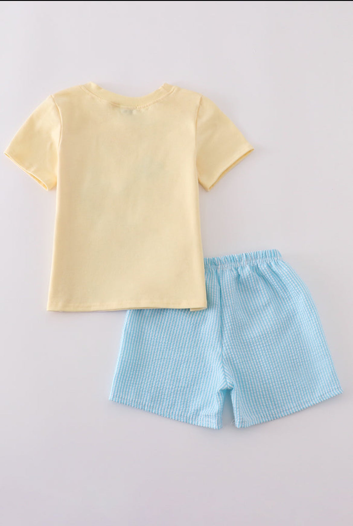 Boy’s Yellow Whale Appliqué Short Set